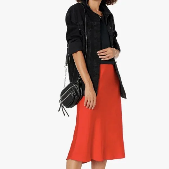 The Drop Women's Maya Silky Slip Skirt - Picture 3 of 7